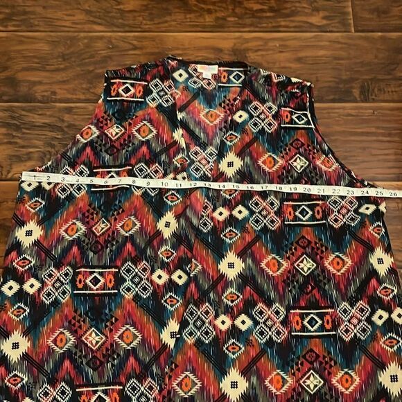 Lularoe Aztec Southwestern Sleeveless Open Style Kimono Boho Festival Modern - Picture 5 of 8